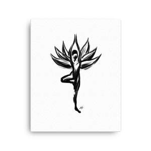 Tree Pose, Lotus Yoga Canvas