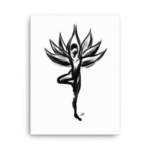 Tree Pose, Lotus Yoga Canvas