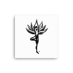 Tree Pose, Lotus Yoga Canvas