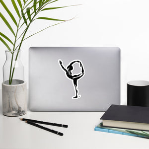 Yoga Brush Strokes Dancer Pose Sticker