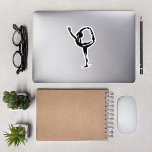 Yoga Brush Strokes Dancer Pose Sticker