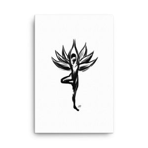 Tree Pose, Lotus Yoga Canvas