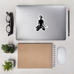 Zen Meditation Pose Mindfulness - Durable Vinyl Sticker