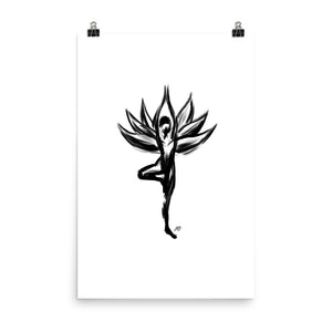 Tree Pose, Lotus Yoga - Poster